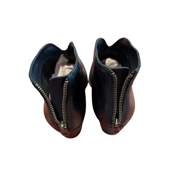 Korks Ease Black Leather Chunky Heeled Gemini Ankle Boots Women’s 10 M - Picture 9 of 10